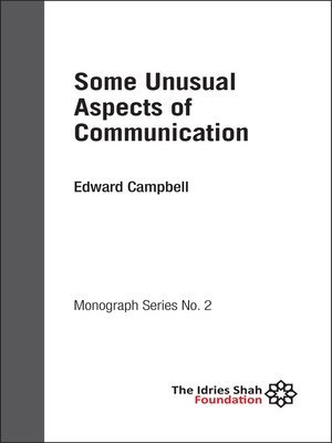 cover image of Some Unusual Aspects of Communication